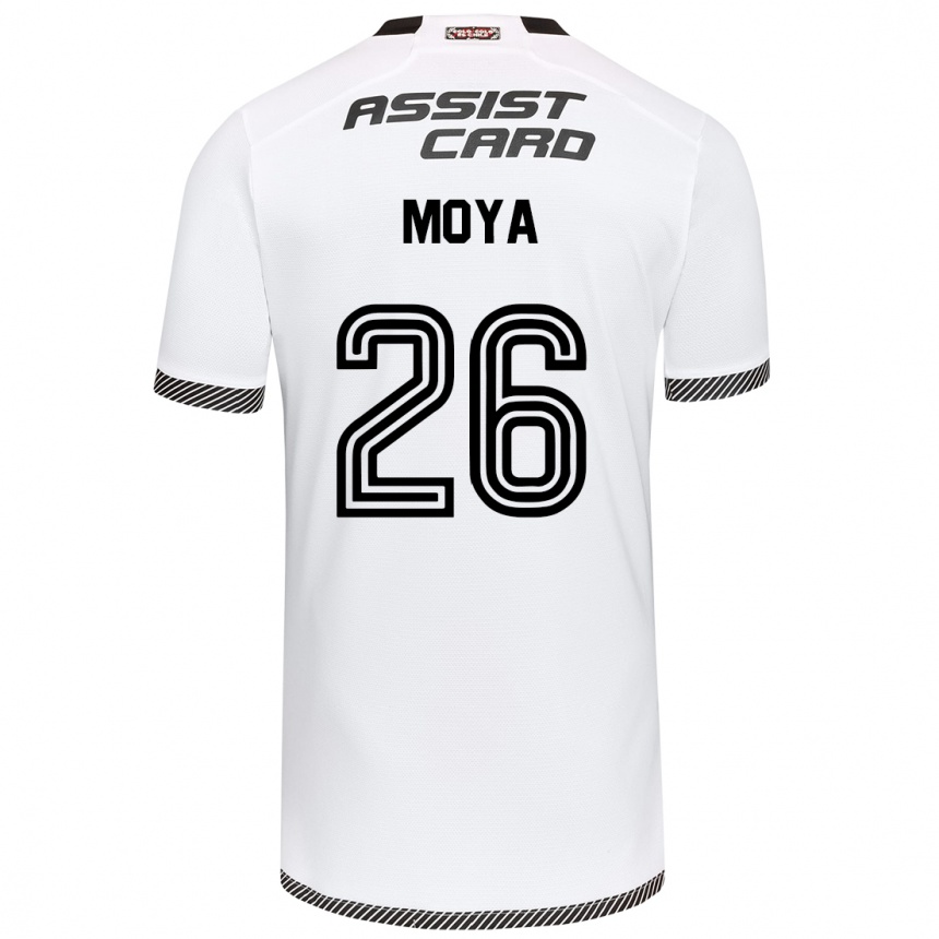 Niño Fútbol Camiseta Matías Moya #26 Blanco Negro 1ª Equipación 2024/25 México