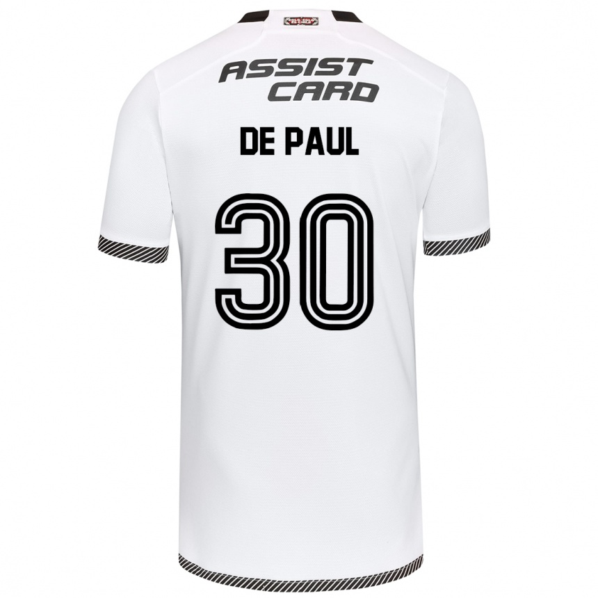 Niño Fútbol Camiseta Fernando De Paul #30 Blanco Negro 1ª Equipación 2024/25 México