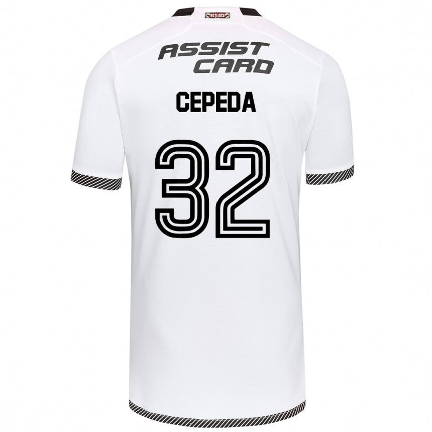 Niño Fútbol Camiseta Lucas Cepeda #32 Blanco Negro 1ª Equipación 2024/25 México