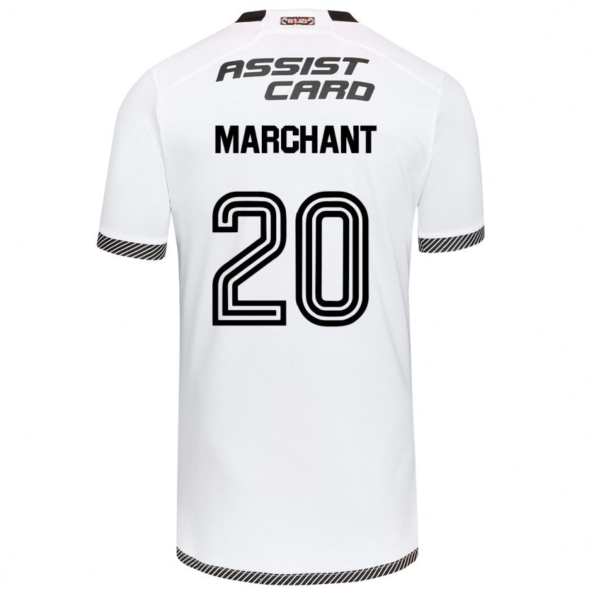 Niño Fútbol Camiseta Francisco Marchant #20 Blanco Negro 1ª Equipación 2024/25 México