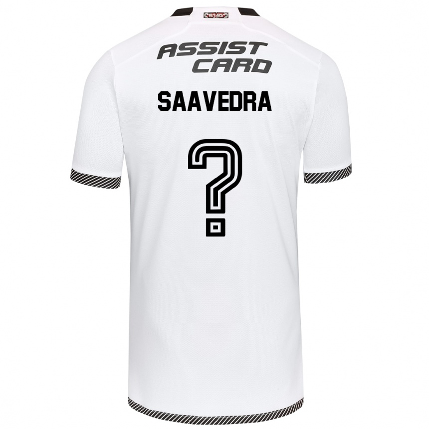 Niño Fútbol Camiseta Danilo Saavedra #0 Blanco Negro 1ª Equipación 2024/25 México