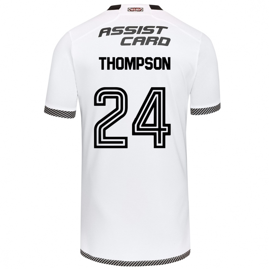 Niño Fútbol Camiseta Jordhy Thompson #24 Blanco Negro 1ª Equipación 2024/25 México