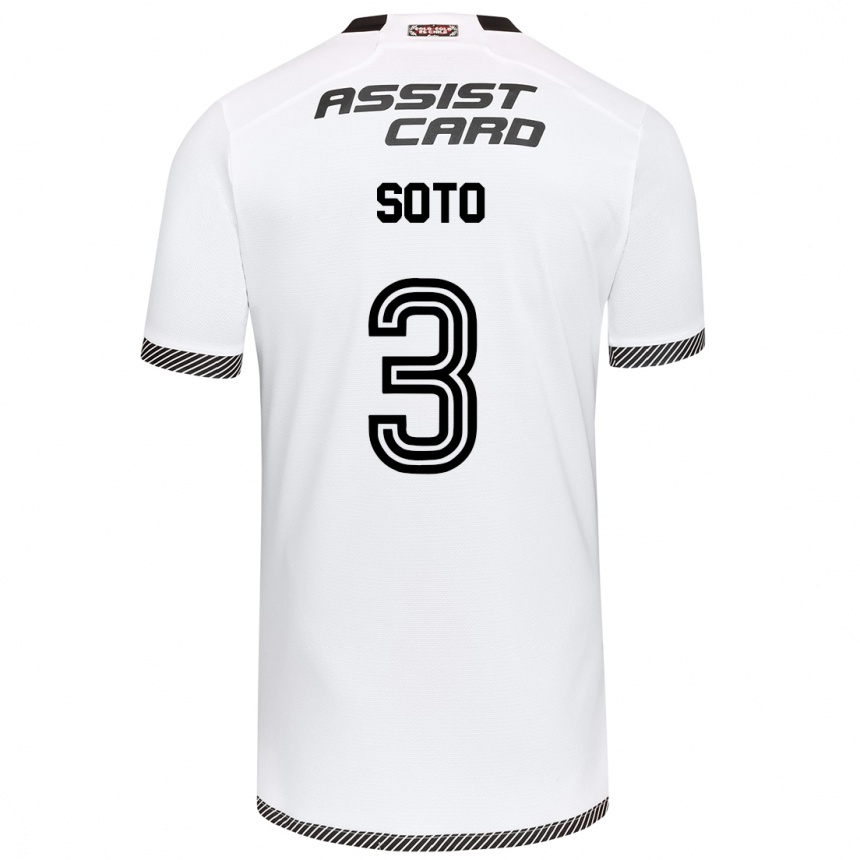 Niño Fútbol Camiseta Rocío Soto #3 Blanco Negro 1ª Equipación 2024/25 México