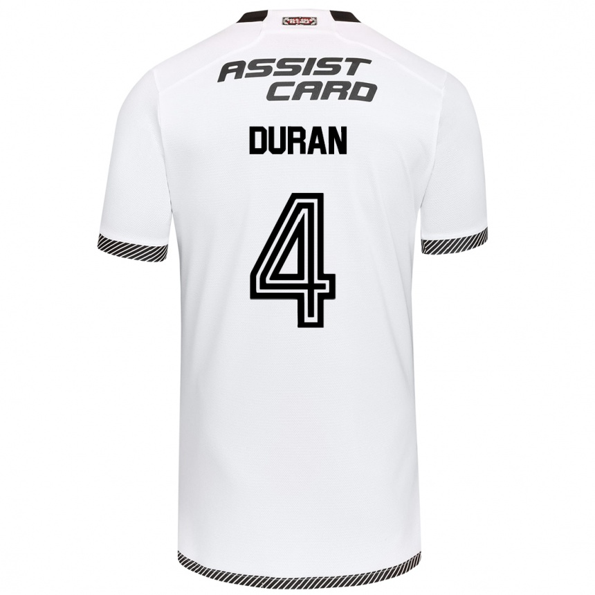 Niño Fútbol Camiseta Elisa Durán #4 Blanco Negro 1ª Equipación 2024/25 México