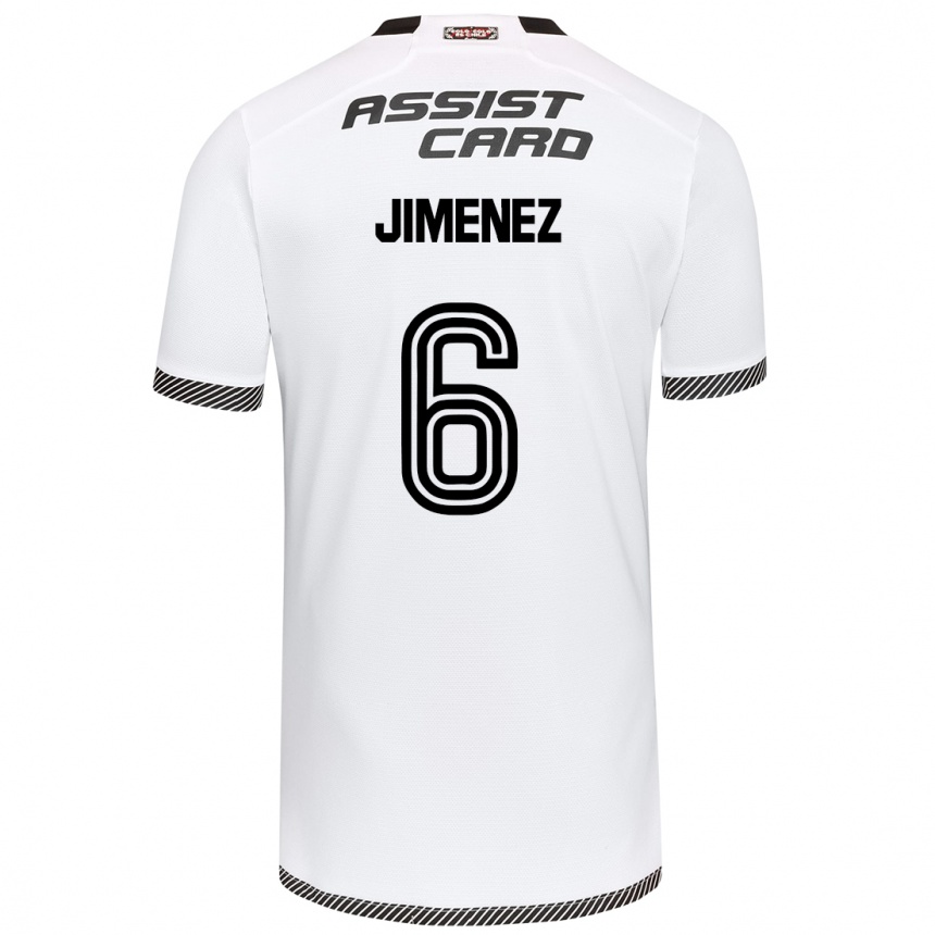 Niño Fútbol Camiseta Yastin Jiménez #6 Blanco Negro 1ª Equipación 2024/25 México