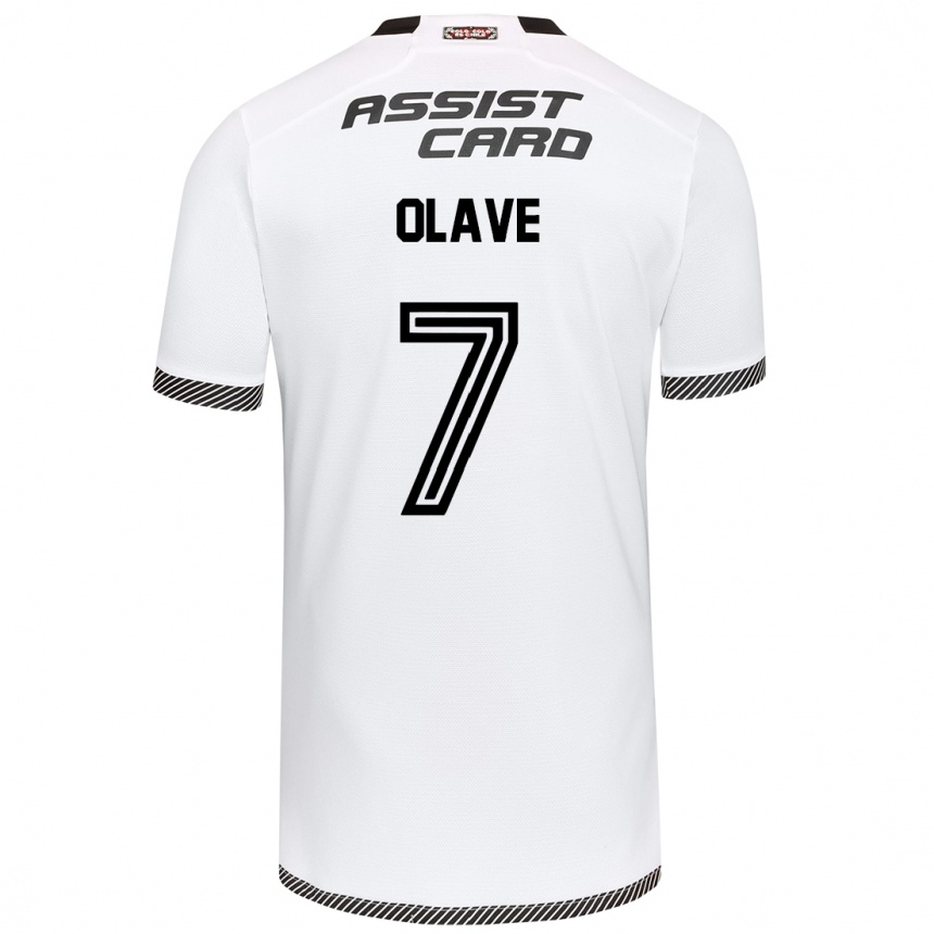 Niño Fútbol Camiseta Isidora Olave #7 Blanco Negro 1ª Equipación 2024/25 México