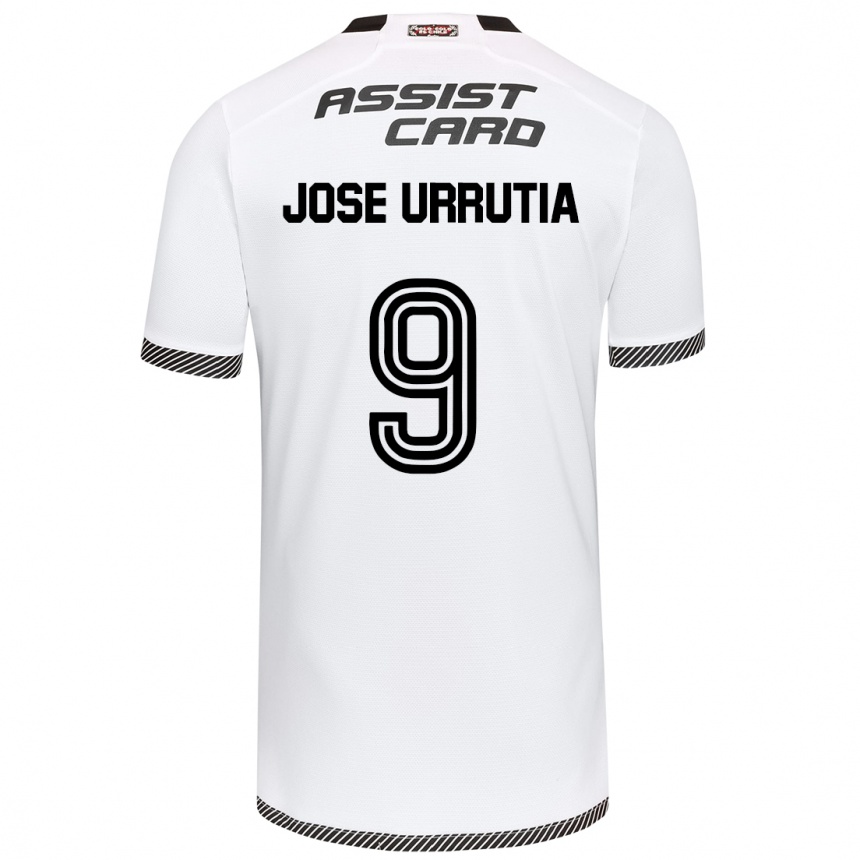 Niño Fútbol Camiseta María José Urrutia #9 Blanco Negro 1ª Equipación 2024/25 México