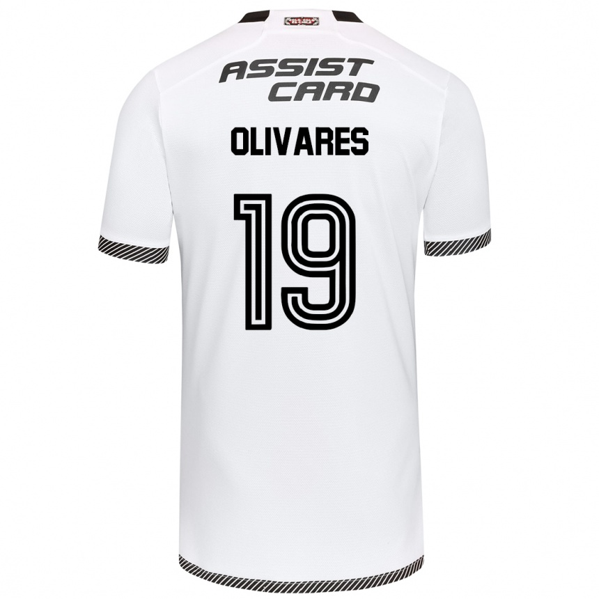 Niño Fútbol Camiseta Michelle Olivares #19 Blanco Negro 1ª Equipación 2024/25 México