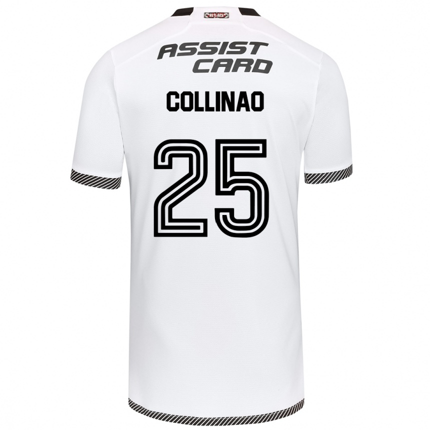 Niño Fútbol Camiseta Margarita Collinao #25 Blanco Negro 1ª Equipación 2024/25 México