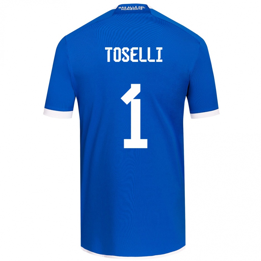 Niño Fútbol Camiseta Cristopher Toselli #1 Azul Blanco 1ª Equipación 2024/25 México