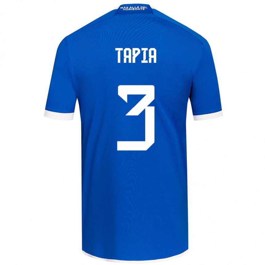 Niño Fútbol Camiseta Ignacio Tapia #3 Azul Blanco 1ª Equipación 2024/25 México