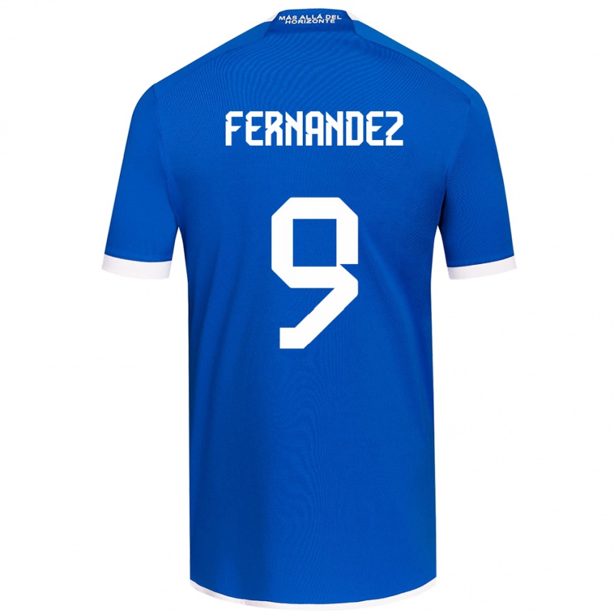 Niño Fútbol Camiseta Leandro Fernández #9 Azul Blanco 1ª Equipación 2024/25 México