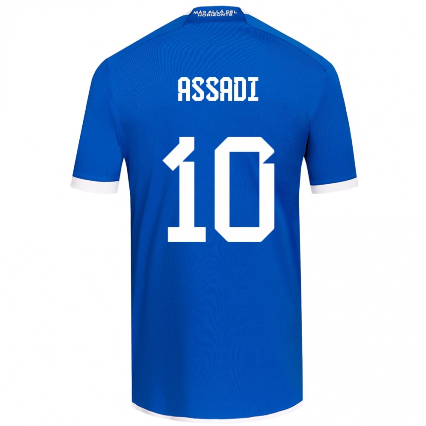 Niño Fútbol Camiseta Lucas Assadi #10 Azul Blanco 1ª Equipación 2024/25 México