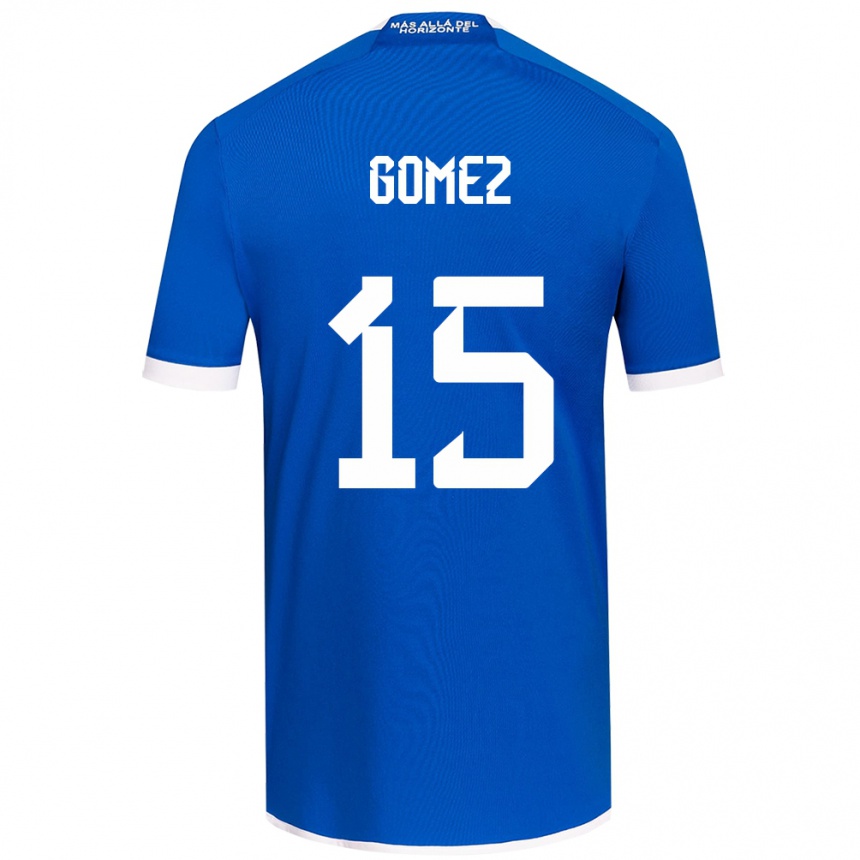 Niño Fútbol Camiseta Juan Pablo Gómez #15 Azul Blanco 1ª Equipación 2024/25 México