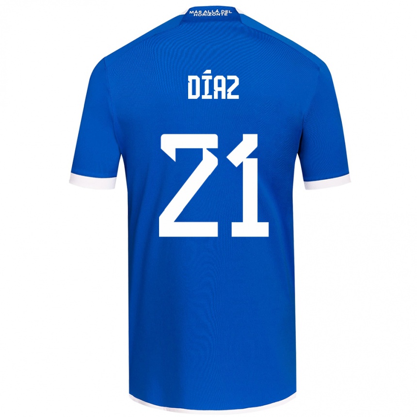 Niño Fútbol Camiseta Marcelo Díaz #21 Azul Blanco 1ª Equipación 2024/25 México