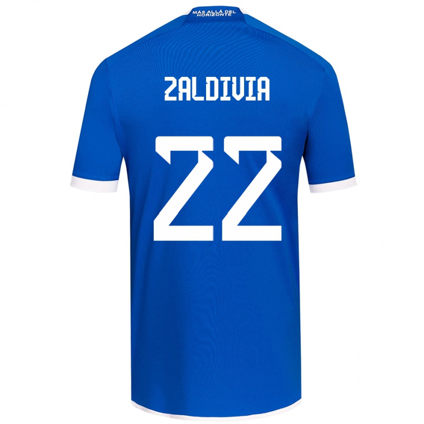 Niño Fútbol Camiseta Matías Zaldivia #22 Azul Blanco 1ª Equipación 2024/25 México