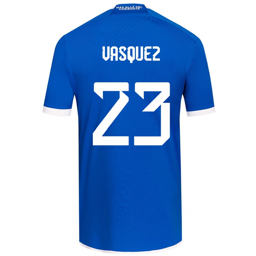 Niño Fútbol Camiseta Ignacio Vásquez #23 Azul Blanco 1ª Equipación 2024/25 México