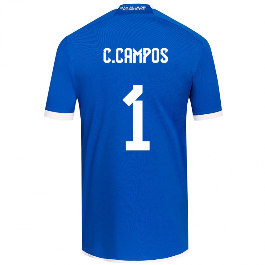 Niño Fútbol Camiseta Cristóbal Campos #1 Azul Blanco 1ª Equipación 2024/25 México