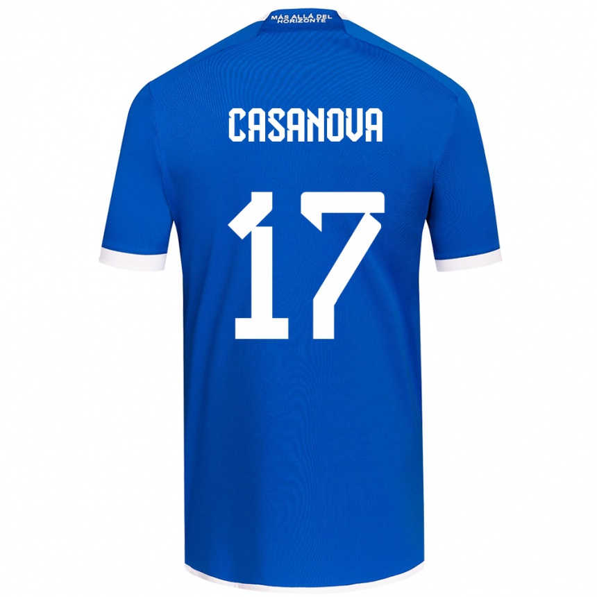 Niño Fútbol Camiseta Luis Casanova #17 Azul Blanco 1ª Equipación 2024/25 México