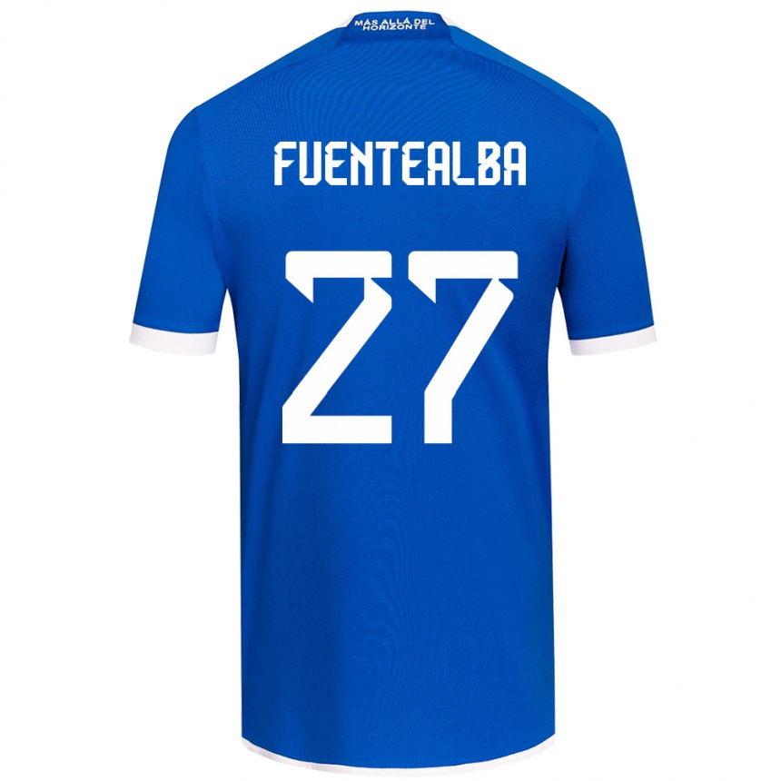 Niño Fútbol Camiseta Jeison Fuentealba #27 Azul Blanco 1ª Equipación 2024/25 México