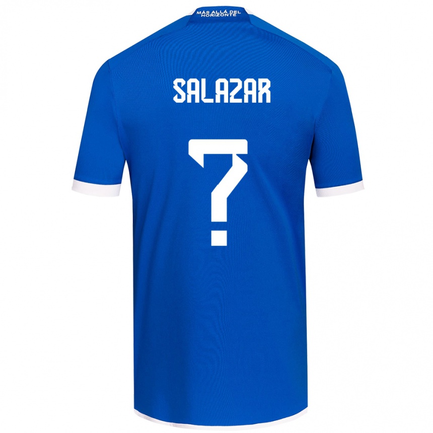 Niño Fútbol Camiseta Yahir Salazar #0 Azul Blanco 1ª Equipación 2024/25 México