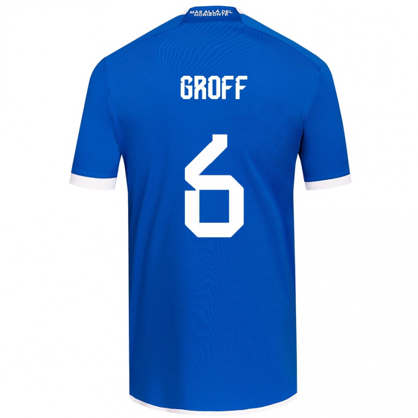 Niño Fútbol Camiseta Llanka Groff #6 Azul Blanco 1ª Equipación 2024/25 México