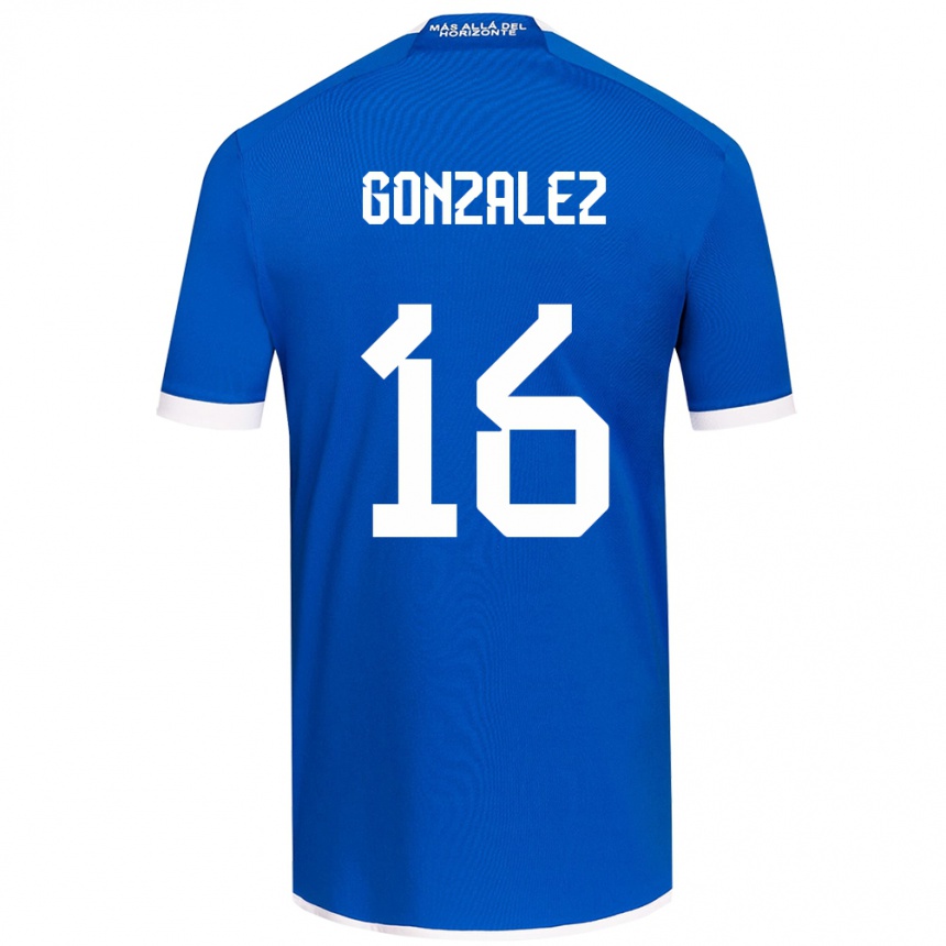 Niño Fútbol Camiseta Monserratt González #16 Azul Blanco 1ª Equipación 2024/25 México