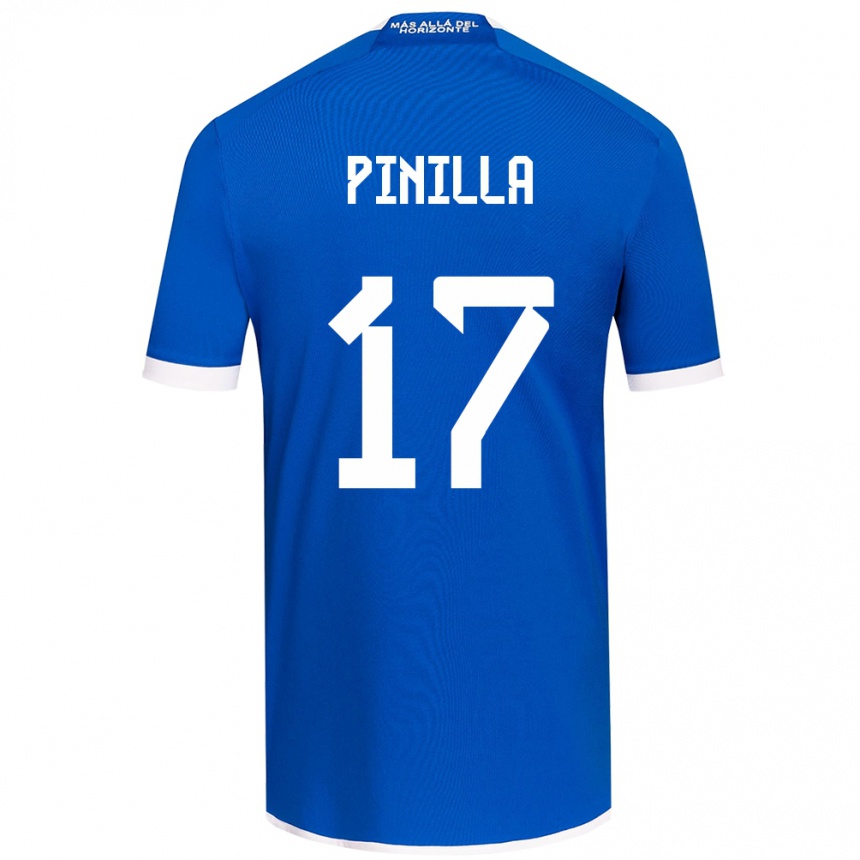 Niño Fútbol Camiseta Fernanda Pinilla #17 Azul Blanco 1ª Equipación 2024/25 México