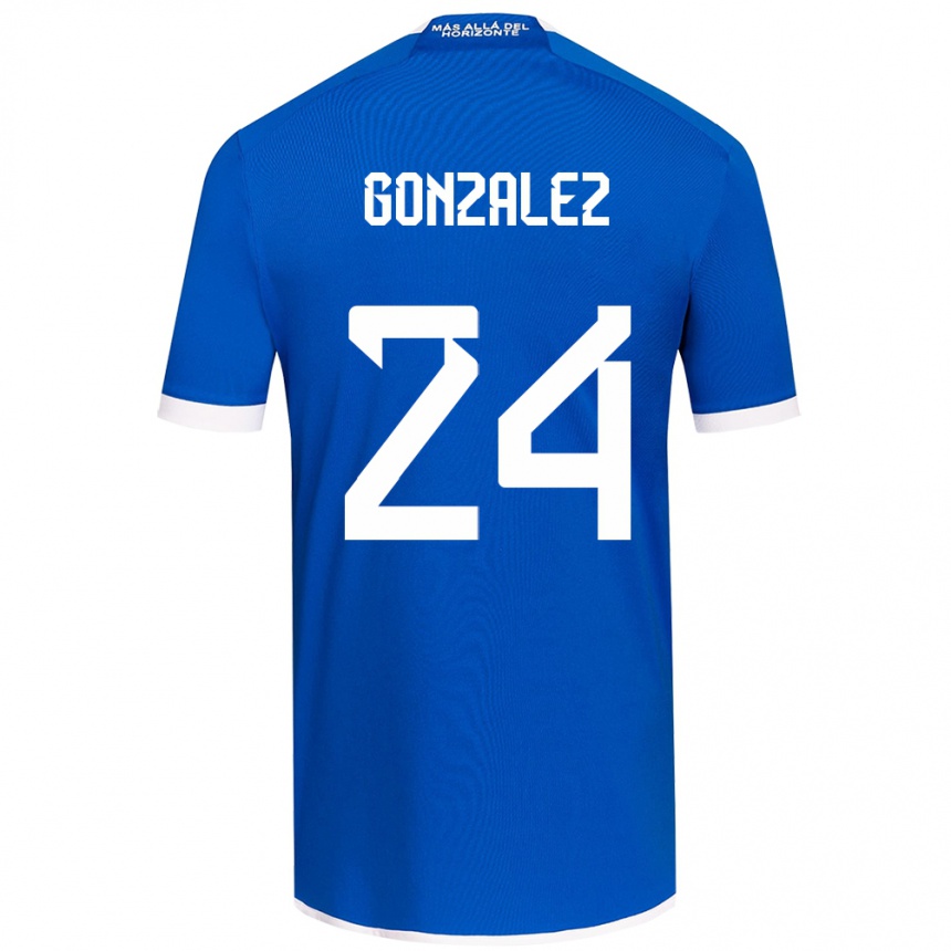 Niño Fútbol Camiseta Emma González #24 Azul Blanco 1ª Equipación 2024/25 México