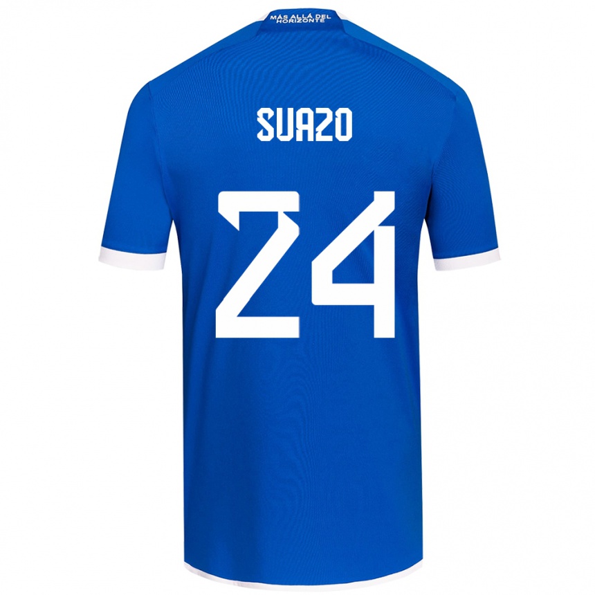 Niño Fútbol Camiseta Arantza Suazo #24 Azul Blanco 1ª Equipación 2024/25 México