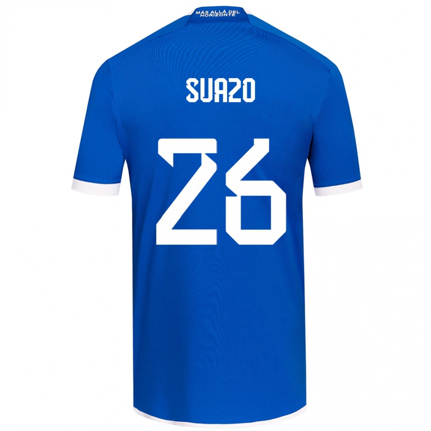 Niño Fútbol Camiseta Gretzel Suazo #26 Azul Blanco 1ª Equipación 2024/25 México