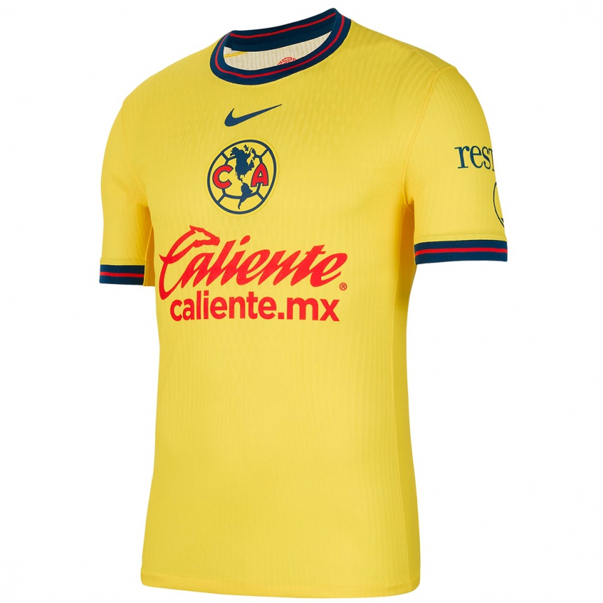 Niño Fútbol Camiseta Su Nombre #0 Amarillo Azul 1ª Equipación 2024/25 México