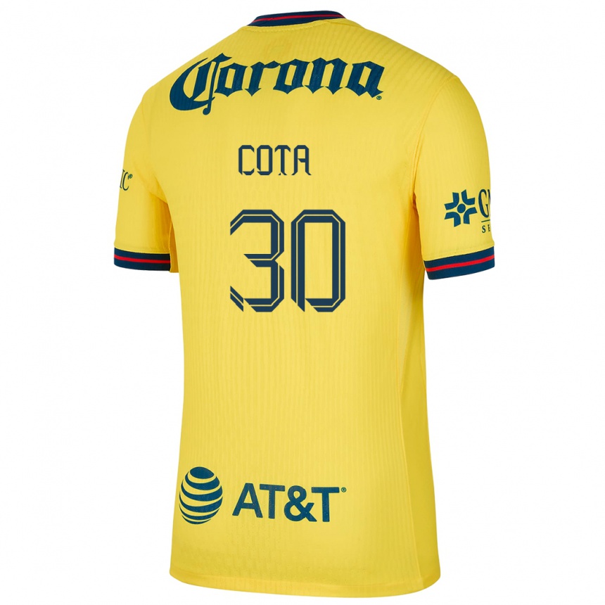 Niño Fútbol Camiseta Rodolfo Cota #30 Amarillo Azul 1ª Equipación 2024/25 México