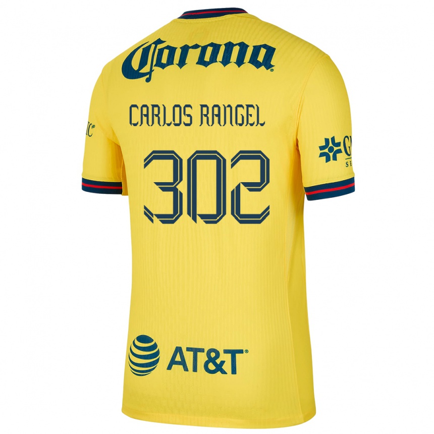 Niño Fútbol Camiseta Juan Carlos Rangel #302 Amarillo Azul 1ª Equipación 2024/25 México