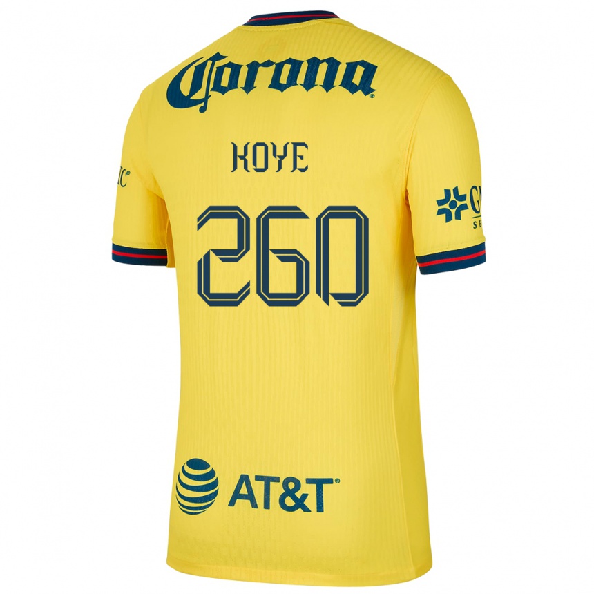 Niño Fútbol Camiseta Julián Koye #260 Amarillo Azul 1ª Equipación 2024/25 México