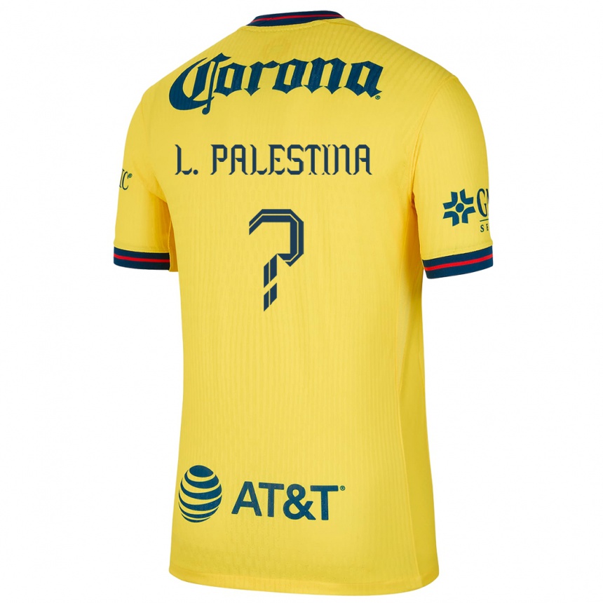 Niño Fútbol Camiseta Leonardo Palestina #0 Amarillo Azul 1ª Equipación 2024/25 México