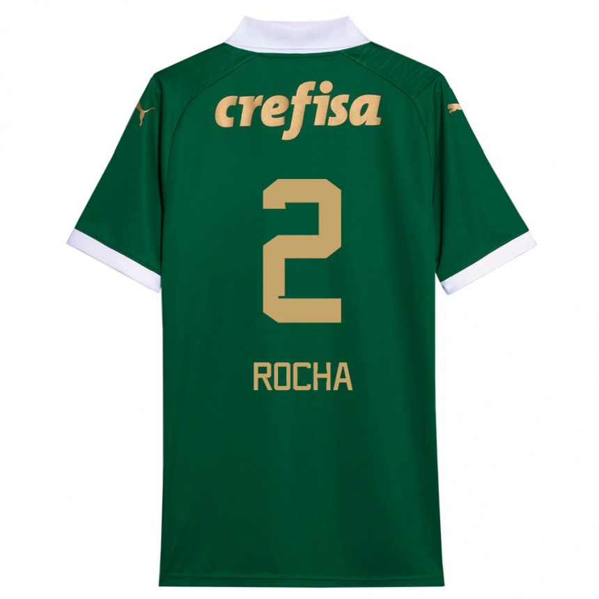 Niño Fútbol Camiseta Marcos Rocha #2 Verde Blanco 1ª Equipación 2024/25 México