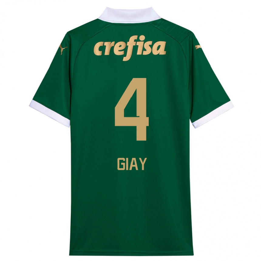 Niño Fútbol Camiseta Agustín Giay #4 Verde Blanco 1ª Equipación 2024/25 México