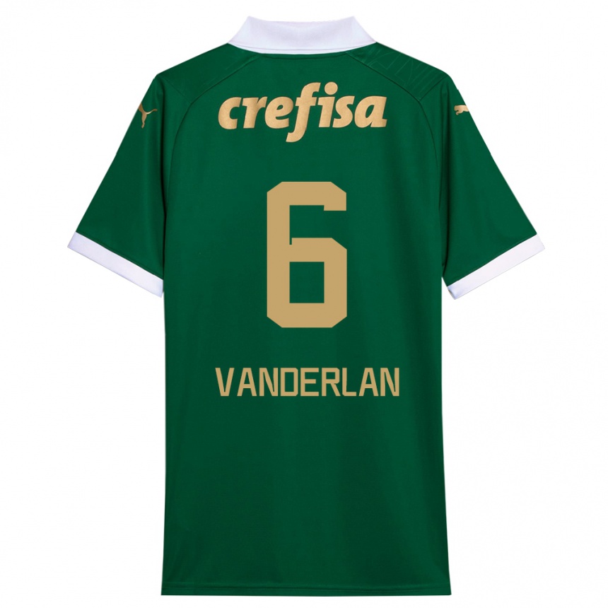 Niño Fútbol Camiseta Vanderlan #6 Verde Blanco 1ª Equipación 2024/25 México