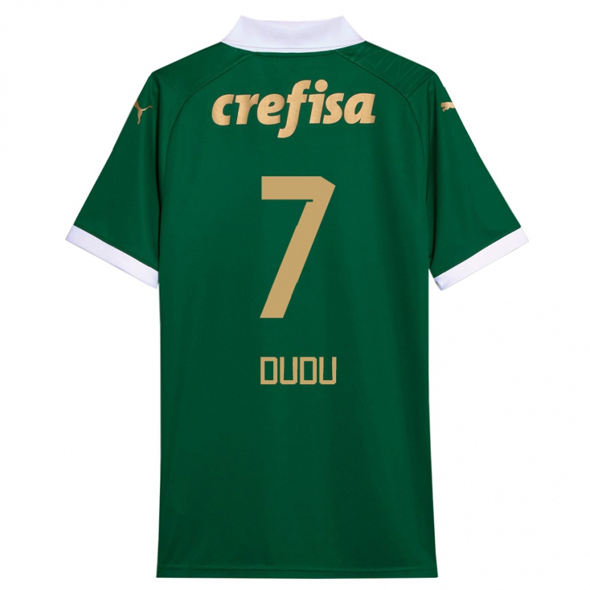 Niño Fútbol Camiseta Dudu #7 Verde Blanco 1ª Equipación 2024/25 México