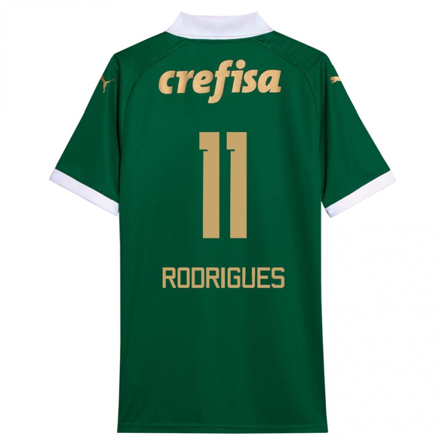 Niño Fútbol Camiseta Bruno Rodrigues #11 Verde Blanco 1ª Equipación 2024/25 México