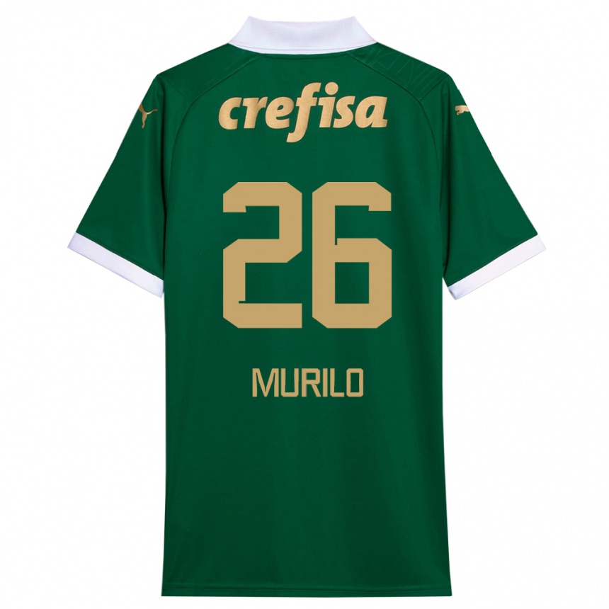 Niño Fútbol Camiseta Murilo #26 Verde Blanco 1ª Equipación 2024/25 México