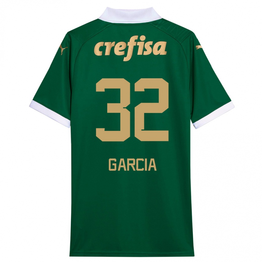 Niño Fútbol Camiseta Garcia #32 Verde Blanco 1ª Equipación 2024/25 México