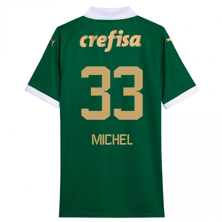 Niño Fútbol Camiseta Michel #33 Verde Blanco 1ª Equipación 2024/25 México