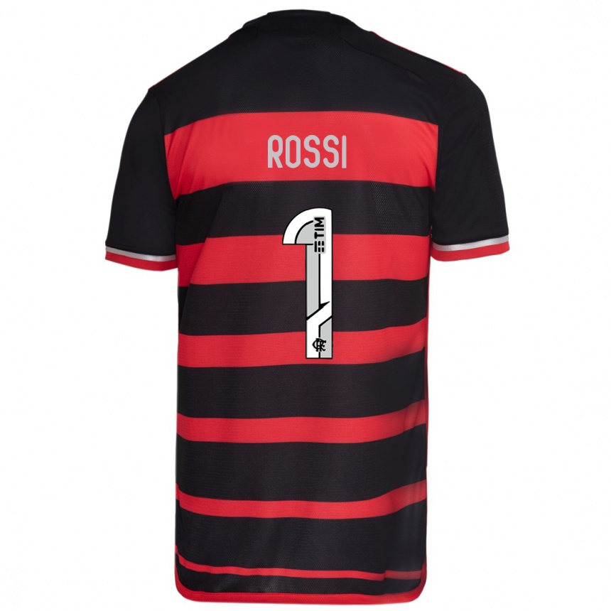 Niño Fútbol Camiseta Agustin Rossi #1 Negro Rojo 1ª Equipación 2024/25 México