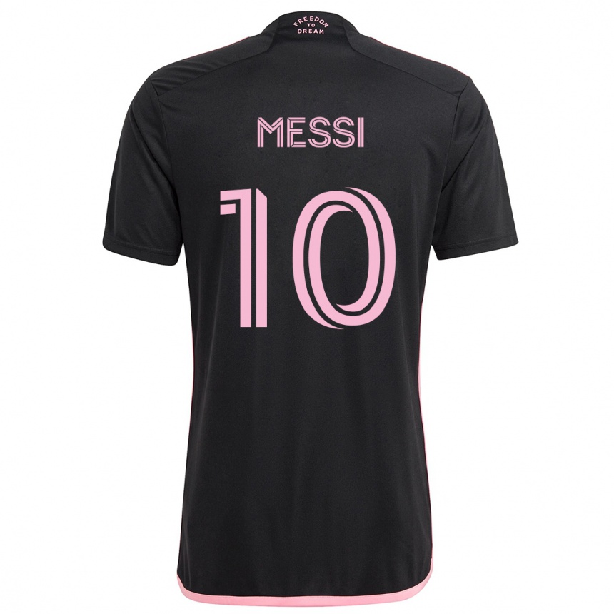 Niño Fútbol Camiseta Lionel Messi #10 Negro 2ª Equipación 2024/25 México