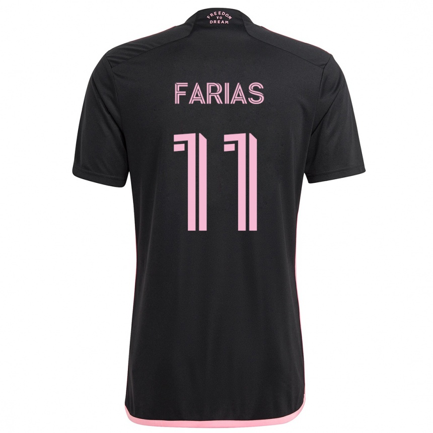 Niño Fútbol Camiseta Facundo Farías #11 Negro 2ª Equipación 2024/25 México