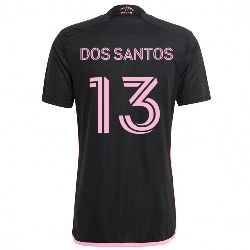 Niño Fútbol Camiseta Cj Dos Santos #13 Negro 2ª Equipación 2024/25 México