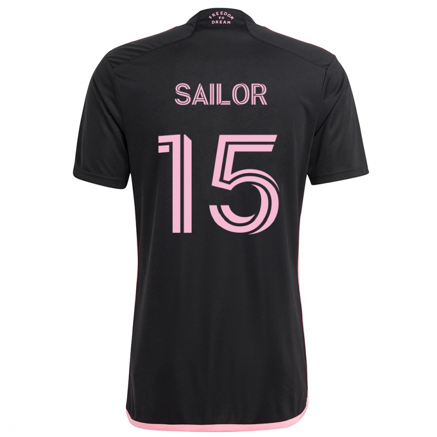 Niño Fútbol Camiseta Ryan Sailor #15 Negro 2ª Equipación 2024/25 México