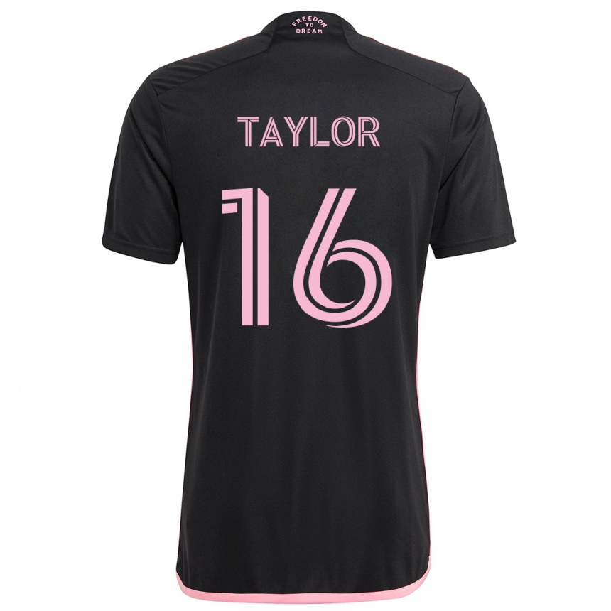 Niño Fútbol Camiseta Robert Taylor #16 Negro 2ª Equipación 2024/25 México